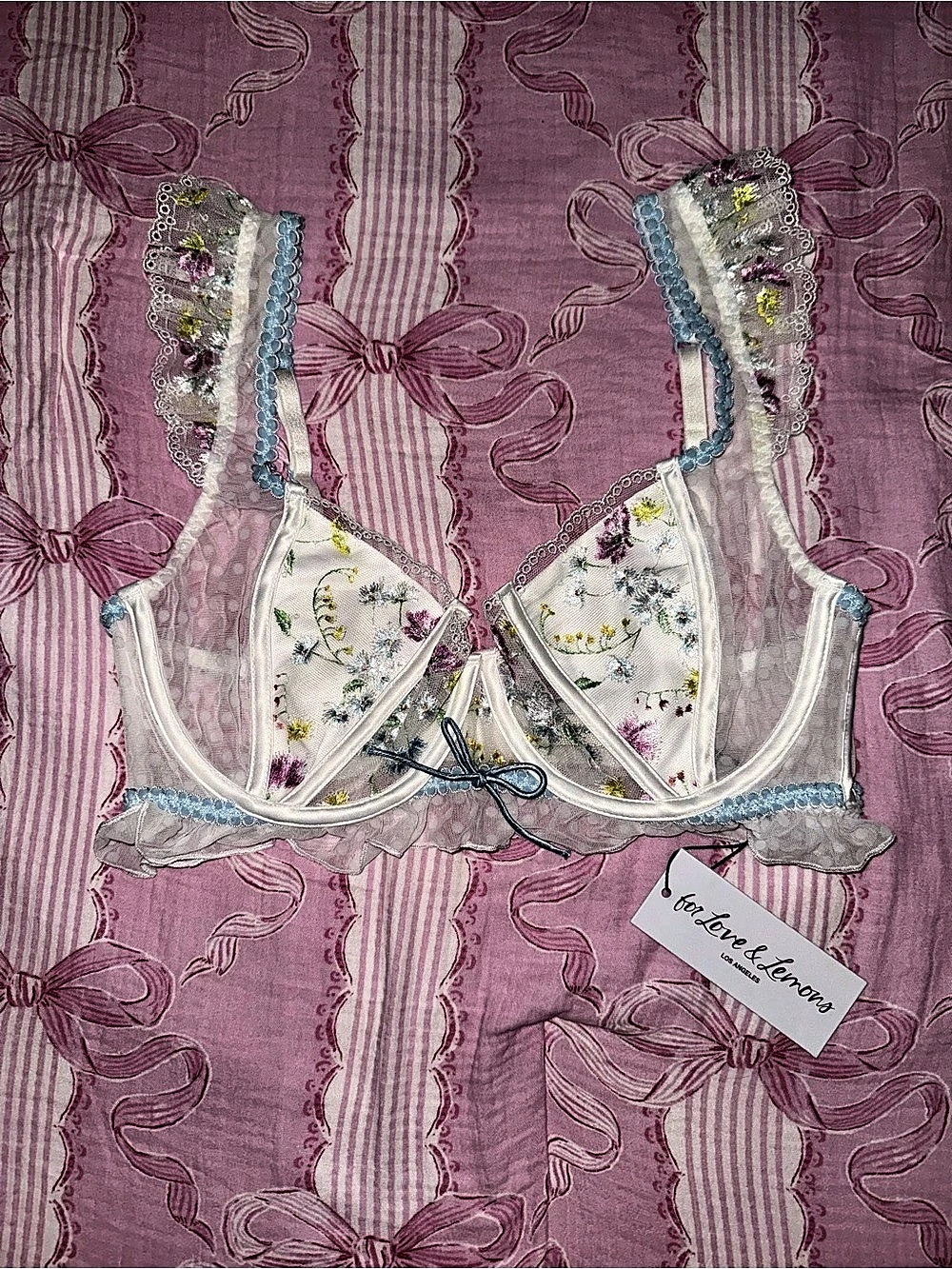 For Love & Lemons Cottage Roses Bra